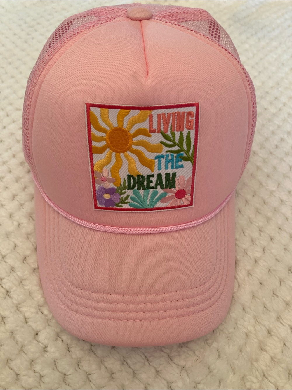 Kids Pink Mesh Cap